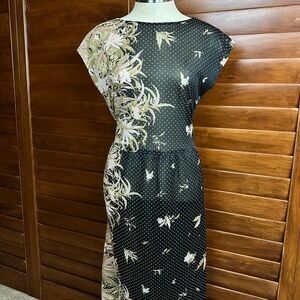 Vintage 80s/90s Melissa Lane Floral Dot Midi Dress – Retro Cottagecore